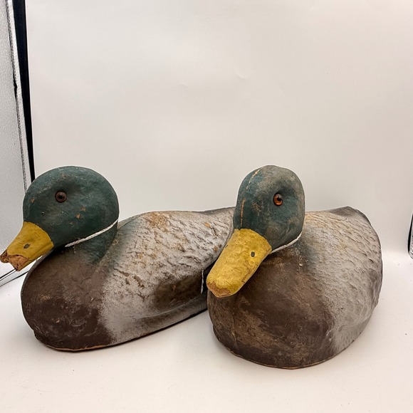 J.C. Higgins Other - Vintage J.C. Higgins Life-Like Mallard Duck Decoys Sears Roebuck Set of 2 Fiber
